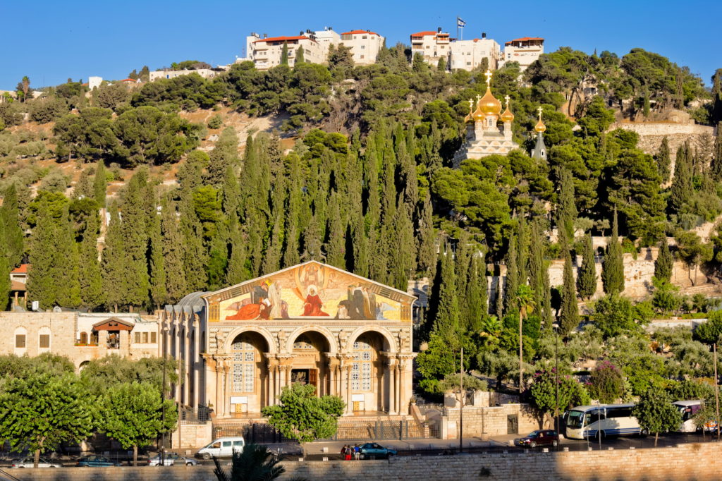 Gethsemane, and the Church of all Nations   on the Mount of olives in Jerusalem